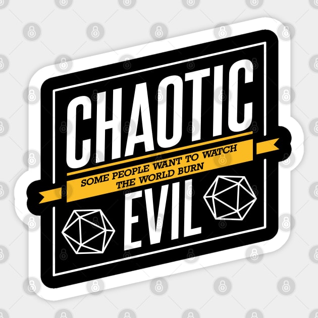 Character Alignment Quotes - Chaotic Evil Sticker by Meta Cortex